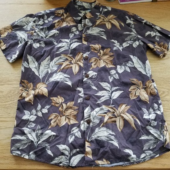 High Surf Mens Medium Multi-Colored Short Sleeve Button Up Hawaiian Floral Shirt - Picture 3 of 8